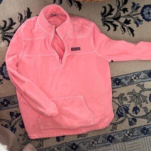 Vineyard Vines Pink Half-Zip Pullover